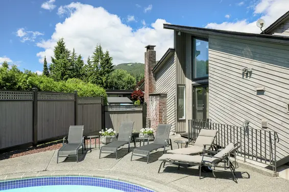 Pool Patio - 2400 Weymouth Place, North Vancouver  