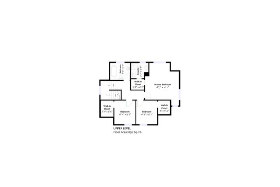 Upper level floor plan - 3096 Fromme Road, North Vancouver