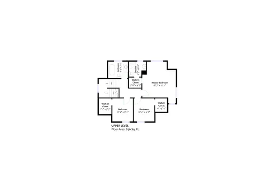 Upper level floor plan - 3096 Fromme Road, North Vancouver  