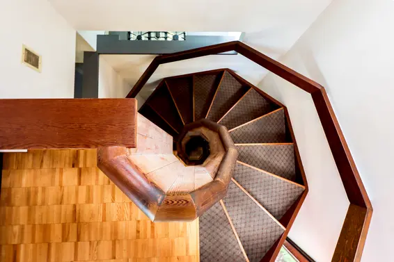 Spiral stairwell - 236 East 4th Street, North Vancouver  