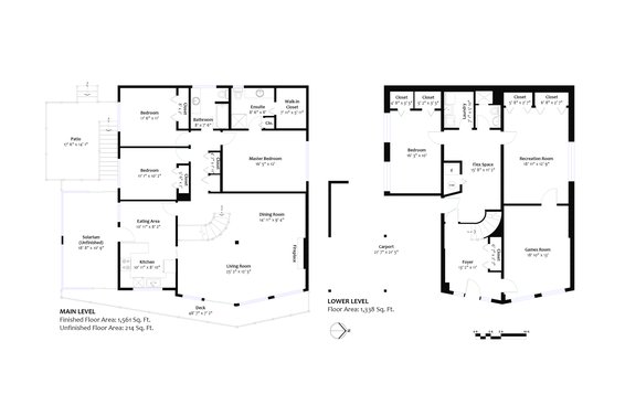 All floor plans - 4775 Tourney Road, North Vancouver
