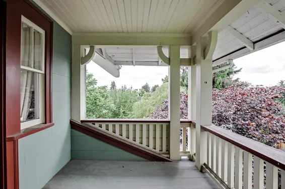 Covered balcony off the master bedroom  