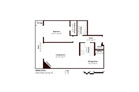 Floorplan of 208-341 West 3rd Street, North Vancouver  