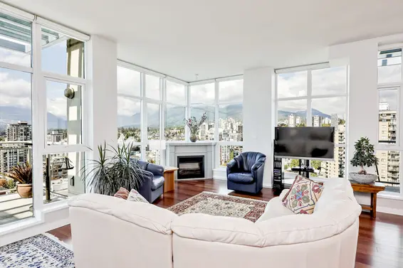 Living Room | 2303-188 East Esplanade, North Vancouver  