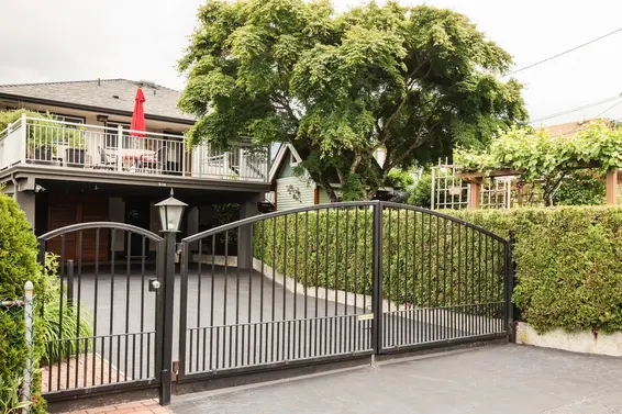 Lane access to a gated driveway  