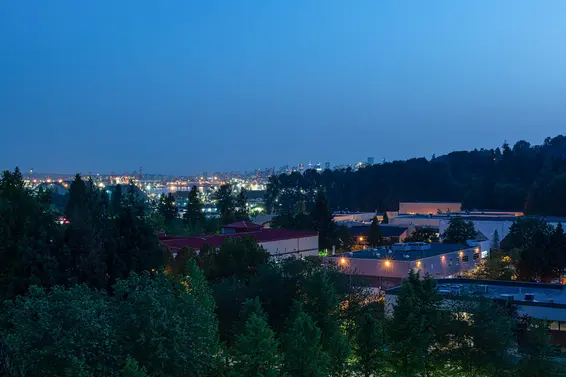View at night - 904-1327 East Keith Road, North Vancouver  