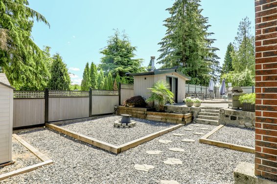 Lower Patio w/ fire pit - 2400 Weymouth Place, North Vancouver