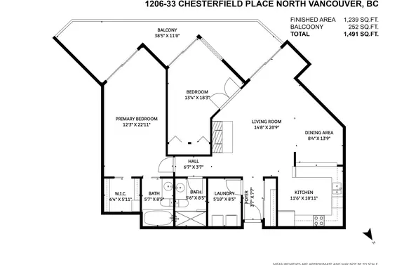 1206 33 Chesterfield Place, North Vancouver For Sale - image 39
