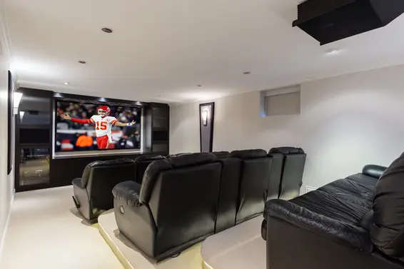 This room was made for Super Bowls