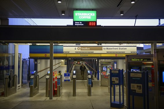 Seabus Fare gates to close. 