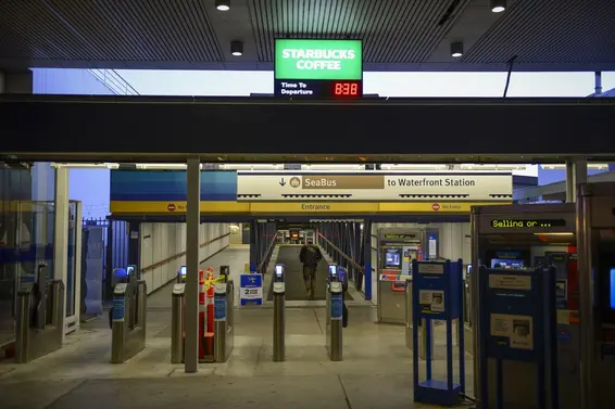 Seabus Fare gates to close. 