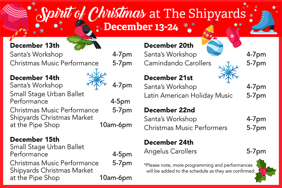 shipyards lower lonsdale christmas festival and activities - north vancouver